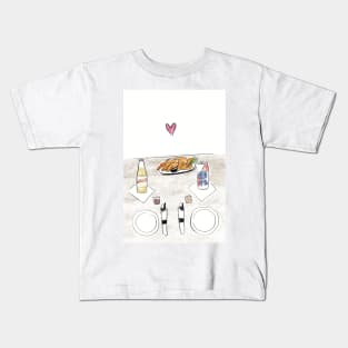 date night valentines day card Kids T-Shirt